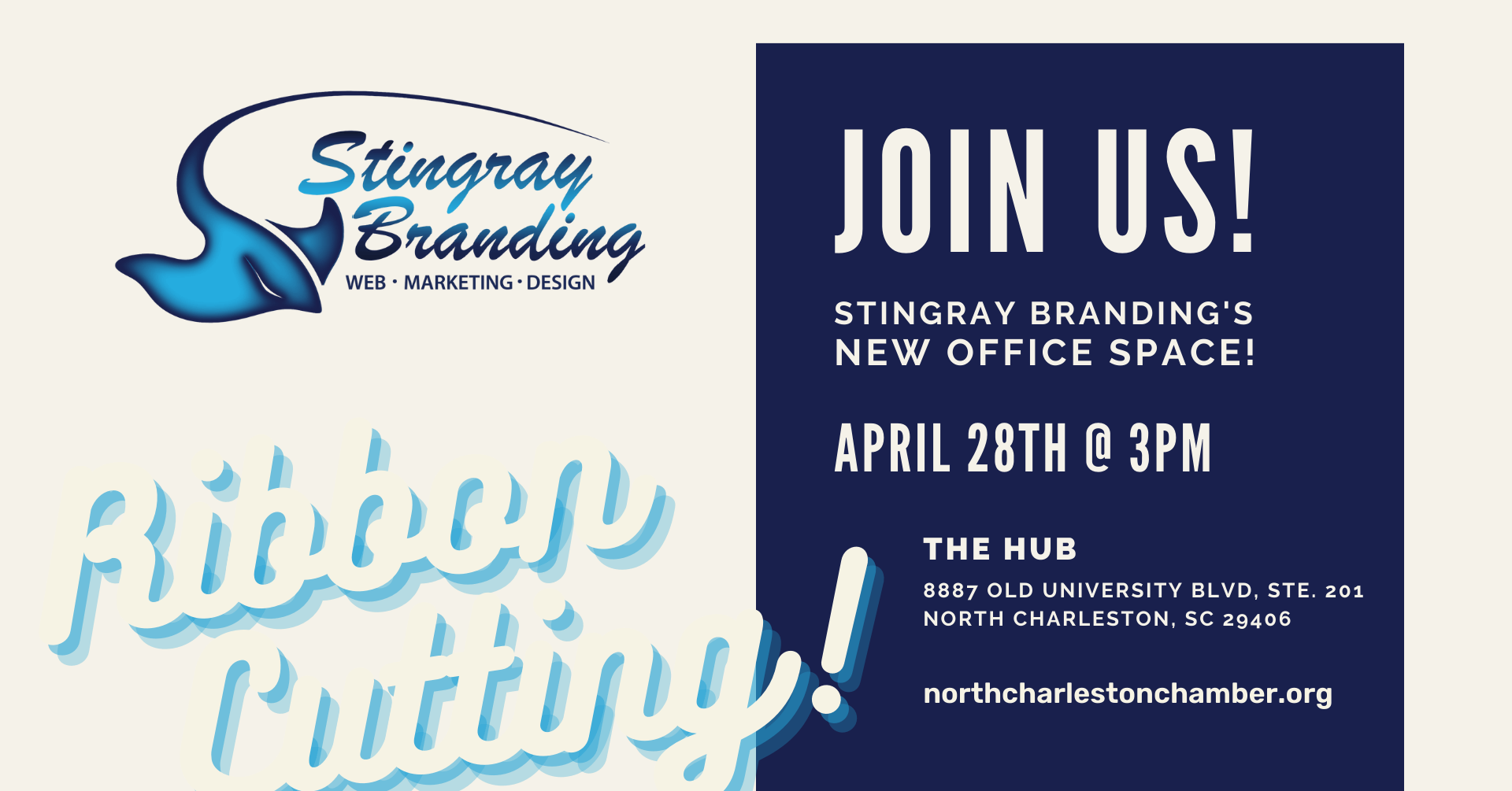 Stingray Branding Ribbon Cutting @ The Hub