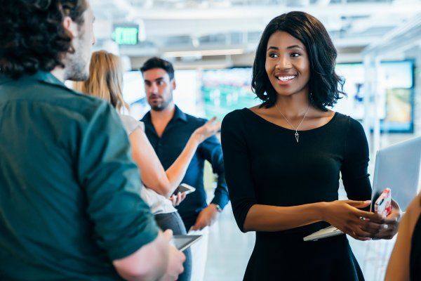 women face-to-face networking